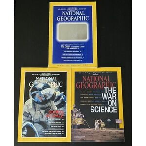Science, Space, & Lasers Nat Geo *3 Magazines* March 1984, Oct 1986, March 2015